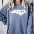North Carolina Nursing Nurse Graduation Comfort Colors Sweatshirt Blue Jean