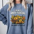 Not Anti Social Im Just A Turtle Sarcastic Introvert Humor Premium Tri-Blend Comfort Colors Sweatshirt Blue Jean Not Anti Social Im Just A Turtle Sarcastic Introvert Humor Premium Tri-Blend Comfort Colors Sweatshirt Blue Jean