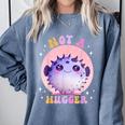 Not a Hugger Cute Pufferfish Autism Awareness Introverts Comfort Colors Sweatshirt Blue Jean Not a Hugger Cute Pufferfish Autism Awareness Introverts Comfort Colors Sweatshirt Blue Jean