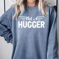 Not A Hugger I Introvert Comfort Colors Sweatshirt Blue Jean