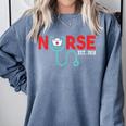 Nurse Est 2018 New Graduation Nursing School T-Shirt Comfort Colors Sweatshirt Blue Jean