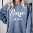 NURSE EST 2018 New Nursing School Graduation Shirt Comfort Colors Sweatshirt Blue Jean