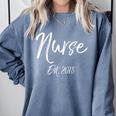 Nurse Est 2018 Shirt Cute Nursing School Graduation Comfort Colors Sweatshirt Blue Jean