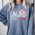 Nurse Nursing School Graduation Est 2018 Shirt Comfort Colors Sweatshirt Blue Jean