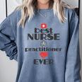 Nurse Practitioner Graduation FNP MSN Nurses Week Comfort Colors Sweatshirt Blue Jean