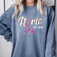Nursing Graduation Nurse Est 2018 T-Shirt Comfort Colors Sweatshirt Blue Jean