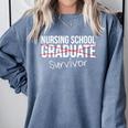 Nursing School Survivor Graduation T-Shirt Comfort Colors Sweatshirt Blue Jean