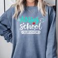 Nursing School Survivor RN Grad Nurse Graduation Student Comfort Colors Sweatshirt Blue Jean