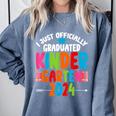 I Officially Graduated Kindergarten Graduation 2024 Comfort Colors Sweatshirt Blue Jean