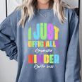 I Officially Graduated Kindergarten Graduation Class Of 2022 Comfort Colors Sweatshirt Blue Jean