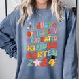 I Officially Graduated Kindergarten Graduation Class 2024 Comfort Colors Sweatshirt Blue Jean