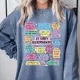 OT Daily Affirmations Occupational Therapy Month Graduation Comfort Colors Sweatshirt Blue Jean