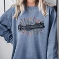 Overstimulated – Introvert Floral Saying Comfort Colors Sweatshirt Blue Jean Overstimulated – Introvert Floral Saying Comfort Colors Sweatshirt Blue Jean