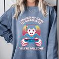 I Paused My Game To Graduate 2024 Gamer Graduation Comfort Colors Sweatshirt Blue Jean