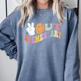 Peace Out Elementary Graduation Graduate Class Of 2025 Comfort Colors Sweatshirt Blue Jean