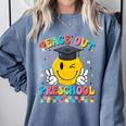 Peace Out Preschool Graduation Last Day Teachers Boys Girls Comfort Colors Sweatshirt Blue Jean