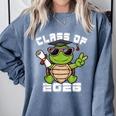 Peace Sign Hand Turtle Class Of 2026 Graduation Comfort Colors Sweatshirt Blue Jean