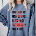 PGY Done Medical Training Residency Fellowship Graduation Comfort Colors Sweatshirt Blue Jean