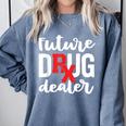Pharmacist Graduation Pharmacy Future Drug Dealer Comfort Colors Sweatshirt Blue Jean