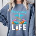 Pharmacy Life Pharmacist Chemist Student PharmD Graduation Comfort Colors Sweatshirt Blue Jean