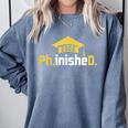 PhD Finished PhinisheD Class Of 2026 Phd Graduation Comfort Colors Sweatshirt Blue Jean