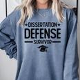 PhD Graduation Dissertation Defense Survivor PhD Comfort Colors Sweatshirt Blue Jean