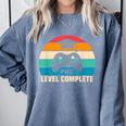 PhD Level Complete Graduation Doctorate In Philosophy Comfort Colors Sweatshirt Blue Jean