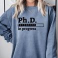 PhD In Progress Graduation Progress Bar Shirt Comfort Colors Sweatshirt Blue Jean