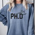 PhD Shirt Phinally Finally Done Graduation Her Comfort Colors Sweatshirt Blue Jean