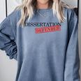 PhD Thesis Defense Graphic Doctoral Graduation Comfort Colors Sweatshirt Blue Jean