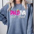 PhDiva Graduation Doctorate Student Graduate Comfort Colors Sweatshirt Blue Jean