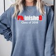 Phinished PhD Graduation T-Shirt For Men And Women Comfort Colors Sweatshirt Blue Jean
