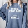 Physical Therapy Degree Loading Student Graduation Comfort Colors Sweatshirt Blue Jean