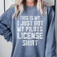 Pilots License In Training Future Flight School Graduation Comfort Colors Sweatshirt Blue Jean
