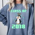 Pinguin Class 2018 Shirt Graduation Kids Graduate Comfort Colors Sweatshirt Blue Jean