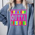 Pink STRAIGHT OUTTA Preschool PRE-K Graduation Comfort Colors Sweatshirt Blue Jean