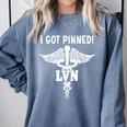 I Got Pinned LVN Nursing School Graduation Pinning Ceremony Comfort Colors Sweatshirt Blue Jean