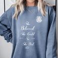 Police Academy Graduation She Believed She Could So She Did Comfort Colors Sweatshirt Blue Jean