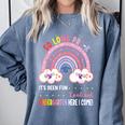 Pre k Graduation Class 2025 Graduate Pre-k Rainbow Girls Comfort Colors Sweatshirt Blue Jean