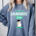 Pre K Graduation Shirt Cute Graduate 2018 Wise Owl Comfort Colors Sweatshirt Blue Jean