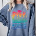 Pre-K Prek3 Prek4 Graduate Quarantine Preschool Graduation Comfort Colors Sweatshirt Blue Jean