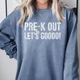 Pre-K Out Preschool Graduation 2025 Teacher Last Day Comfort Colors Sweatshirt Blue Jean