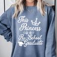 Pre-School Graduation For Girls Comfort Colors Sweatshirt Blue Jean