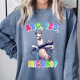 Preschool Graduate Shirt ABC 123 Mic Drop Llama Graduation Comfort Colors Sweatshirt Blue Jean