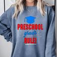 Preschooler Graduation Grad Cap Preschool Grads Rule Comfort Colors Sweatshirt Blue Jean