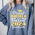 Proud Abuela Of 2024 College Graduate Family 24 Graduation Comfort Colors Sweatshirt Blue Jean