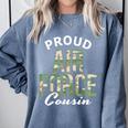 Proud Air Force Cousin Deployment Homecoming Graduation Comfort Colors Sweatshirt Blue Jean