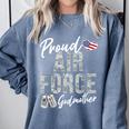 Proud Air Force Godmother US Air Force Graduation Godmother Comfort Colors Sweatshirt Blue Jean