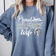 Proud Air Force Wife Air Force Graduation USAF Wife Comfort Colors Sweatshirt Blue Jean