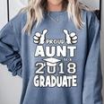 Proud Aunt Of A 2018 Graduate Senior Graduation School Shirt Comfort Colors Sweatshirt Blue Jean